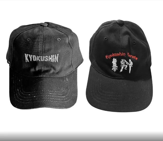 MEN'S BLACK KYOKUSHIN ADJUSTABLE CAP - ONE SIZE FITS ALL