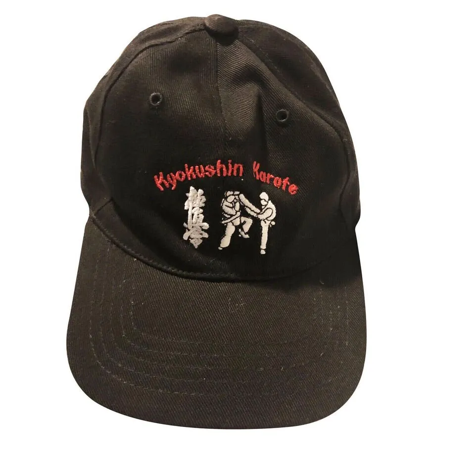 MEN'S BLACK KYOKUSHIN ADJUSTABLE CAP - ONE SIZE FITS ALL