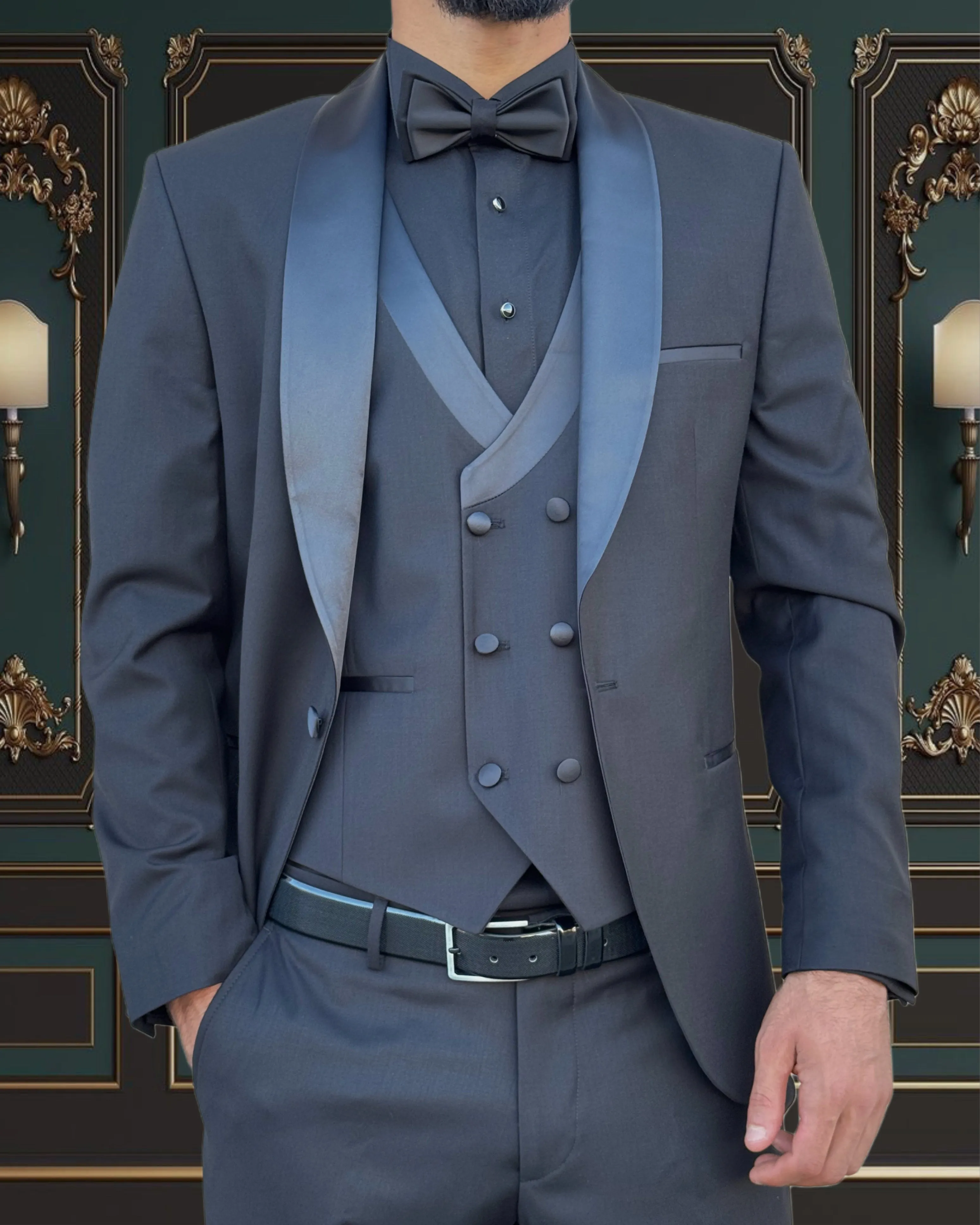 Men's Black Shawl Lapel Tuxedo | Elegant Formal Wear in Hayward, CA