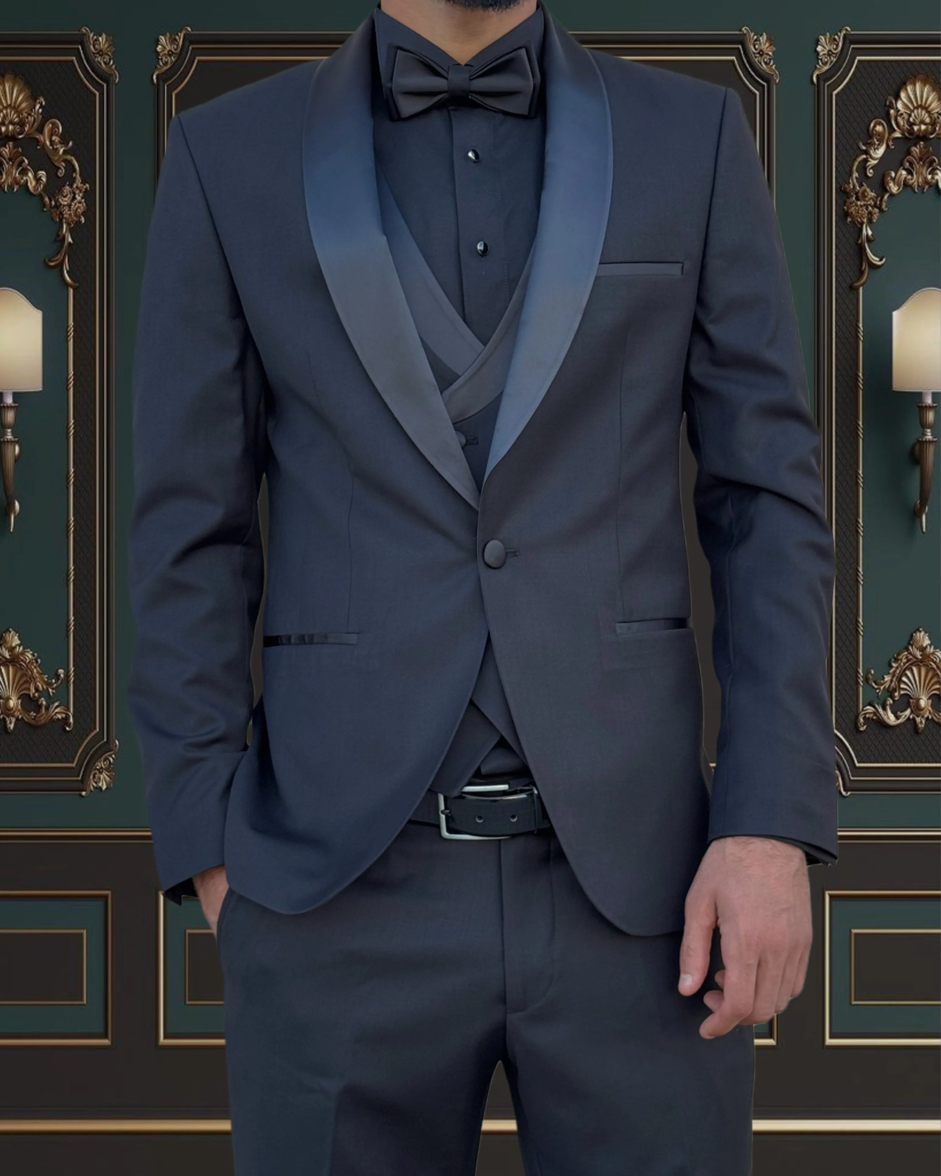 Men's Black Shawl Lapel Tuxedo | Elegant Formal Wear in Hayward, CA