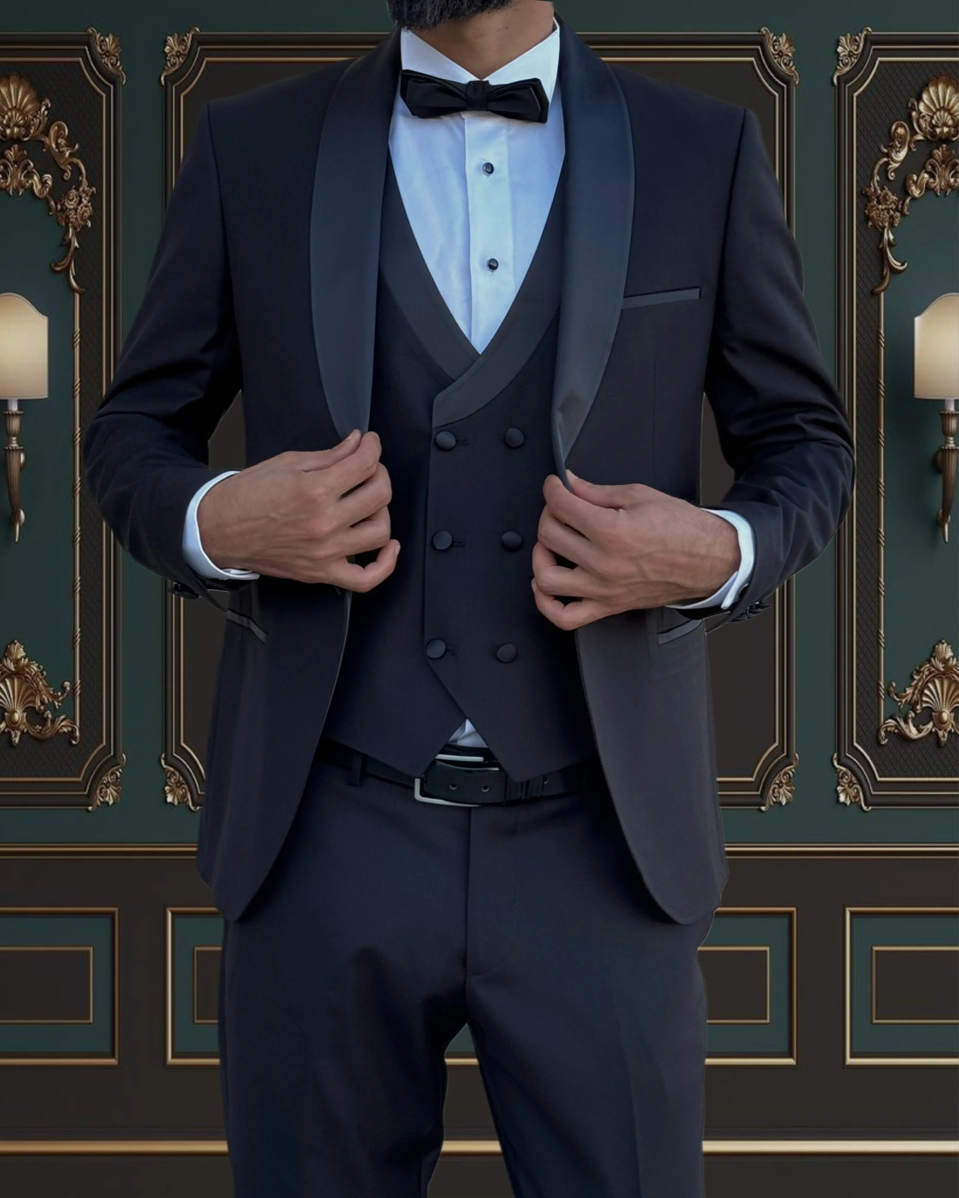 Men's Black Shawl Lapel Tuxedo | Elegant Formal Wear in Hayward, CA