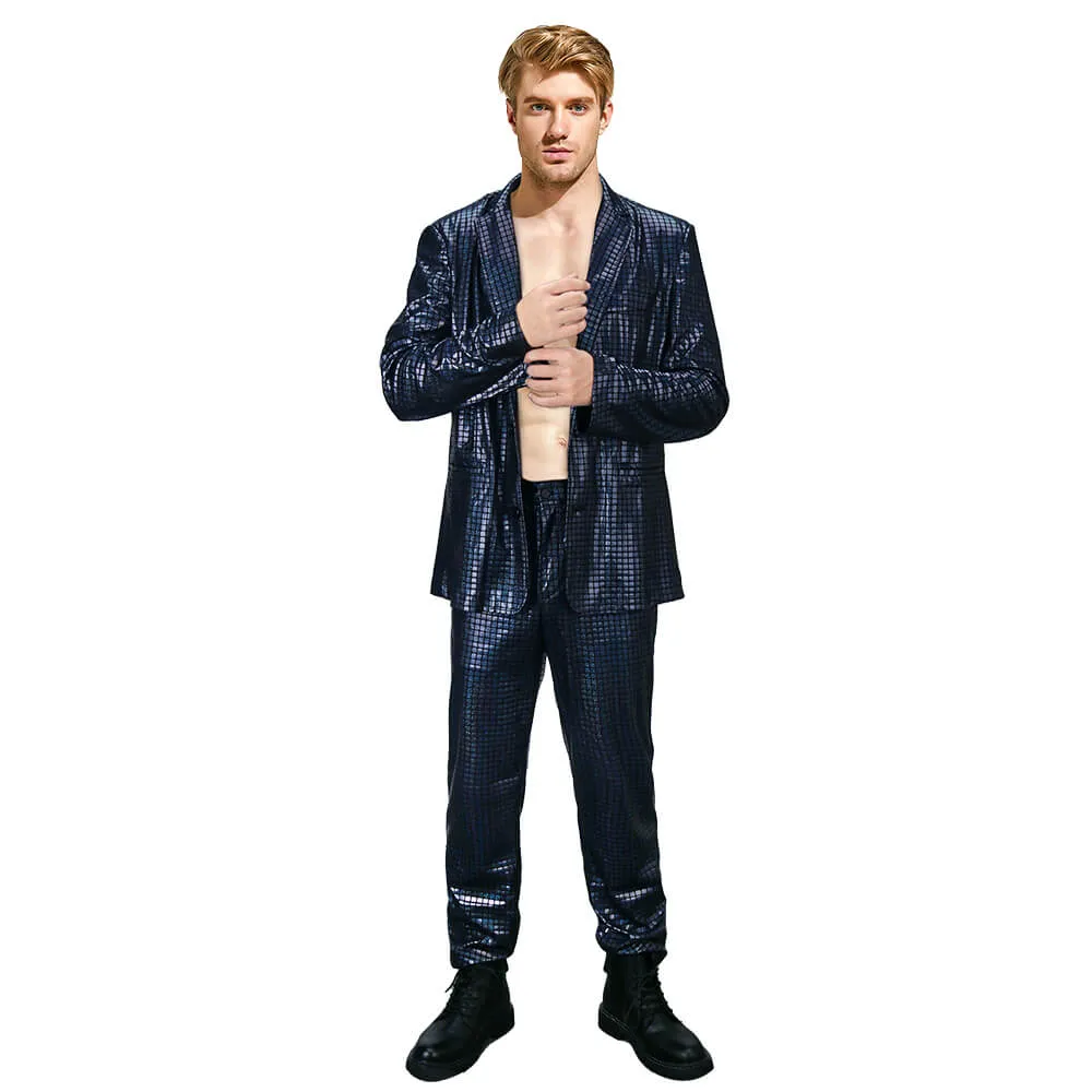 Men's Disco Costumes Jacket Pants Halloween Cosplay