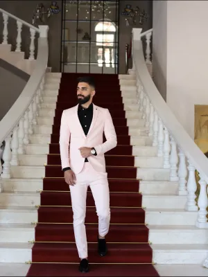 Men’s Extra Slim fit Soft Pink Suit | Premium Stretch