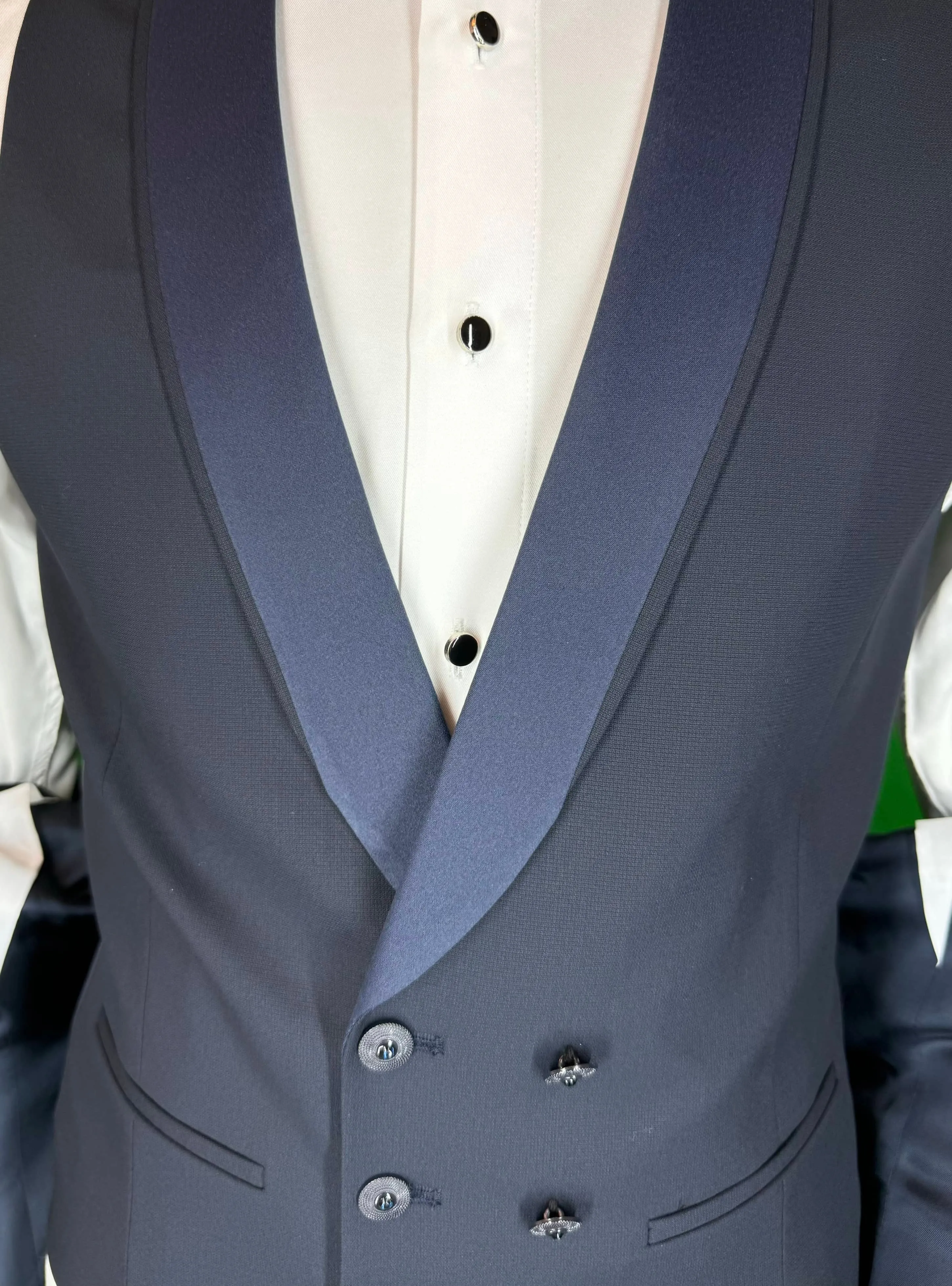 Men's Navy Blue Tuxedo with Shawl Lapel | Classic Formal Tuxedo