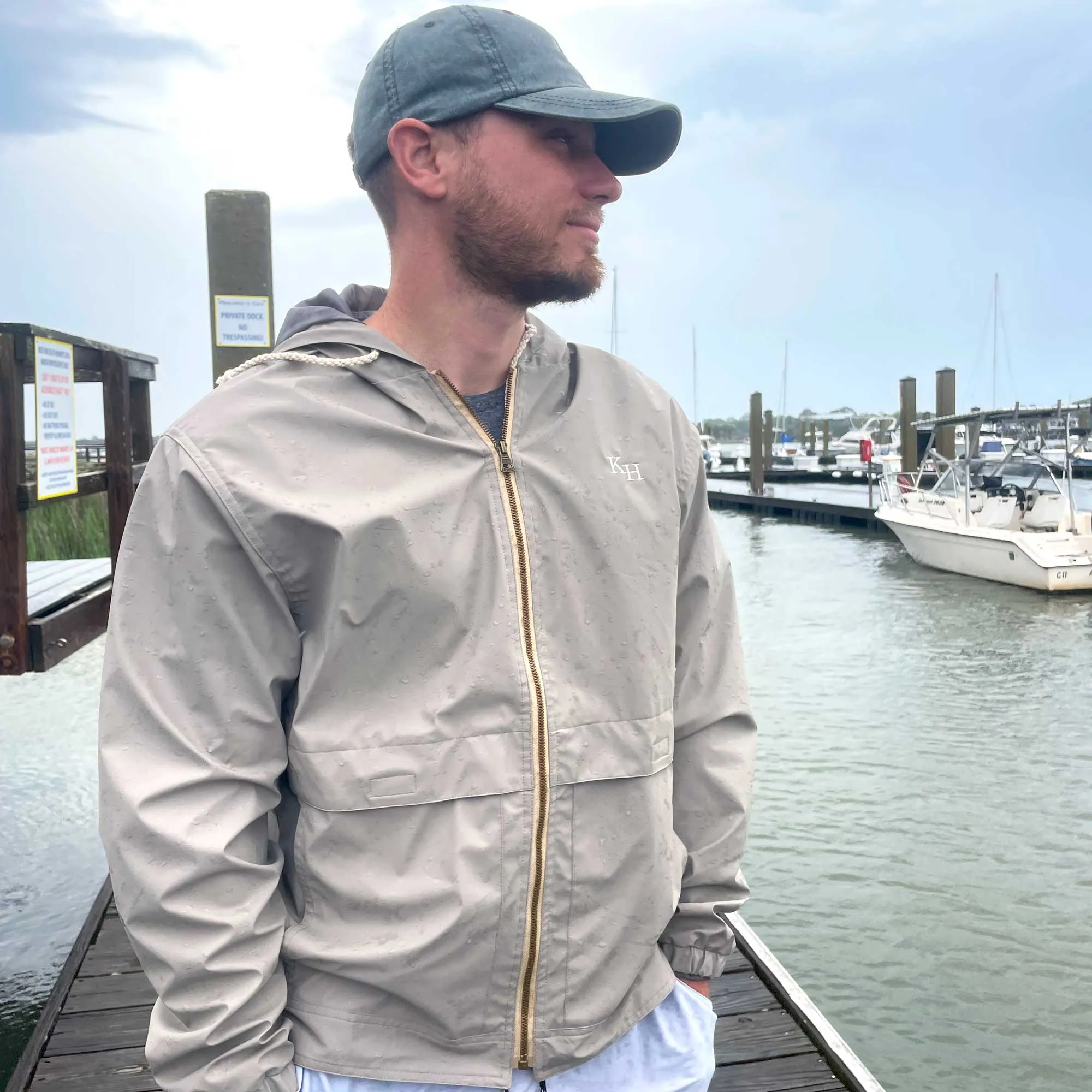 Men's Vintage Full Zip Rain Jacket