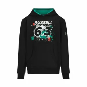 Mercedes Benz AMG Petronas F1 Kids George Russell #63 Hoodie - Youth Black