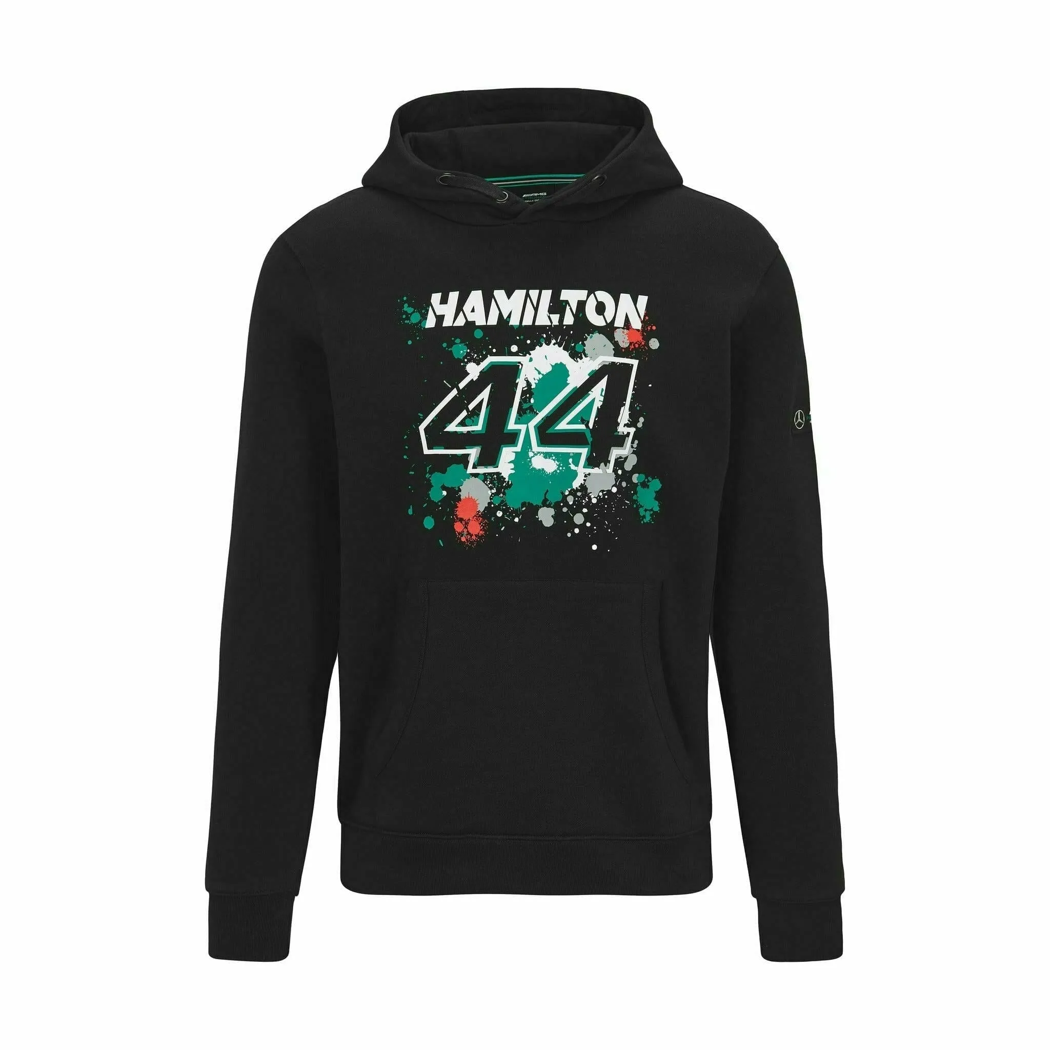 Mercedes Benz AMG Petronas F1 Men's Lewis Hamilton #44 Hooded Sweatshirt - Black