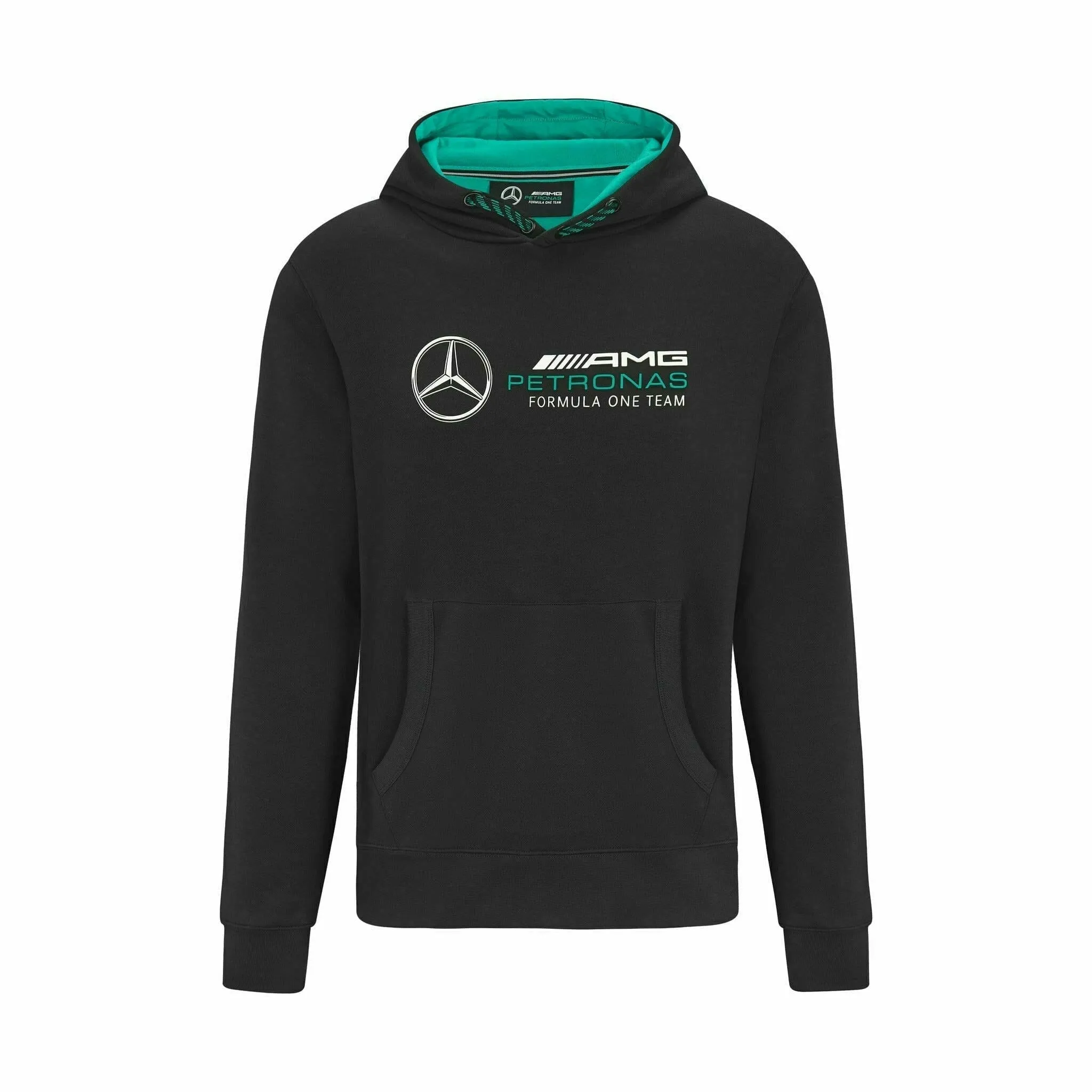 Mercedes Benz AMG Petronas F1 Unisex Logo Hooded Sweatshirt -Black/Gray