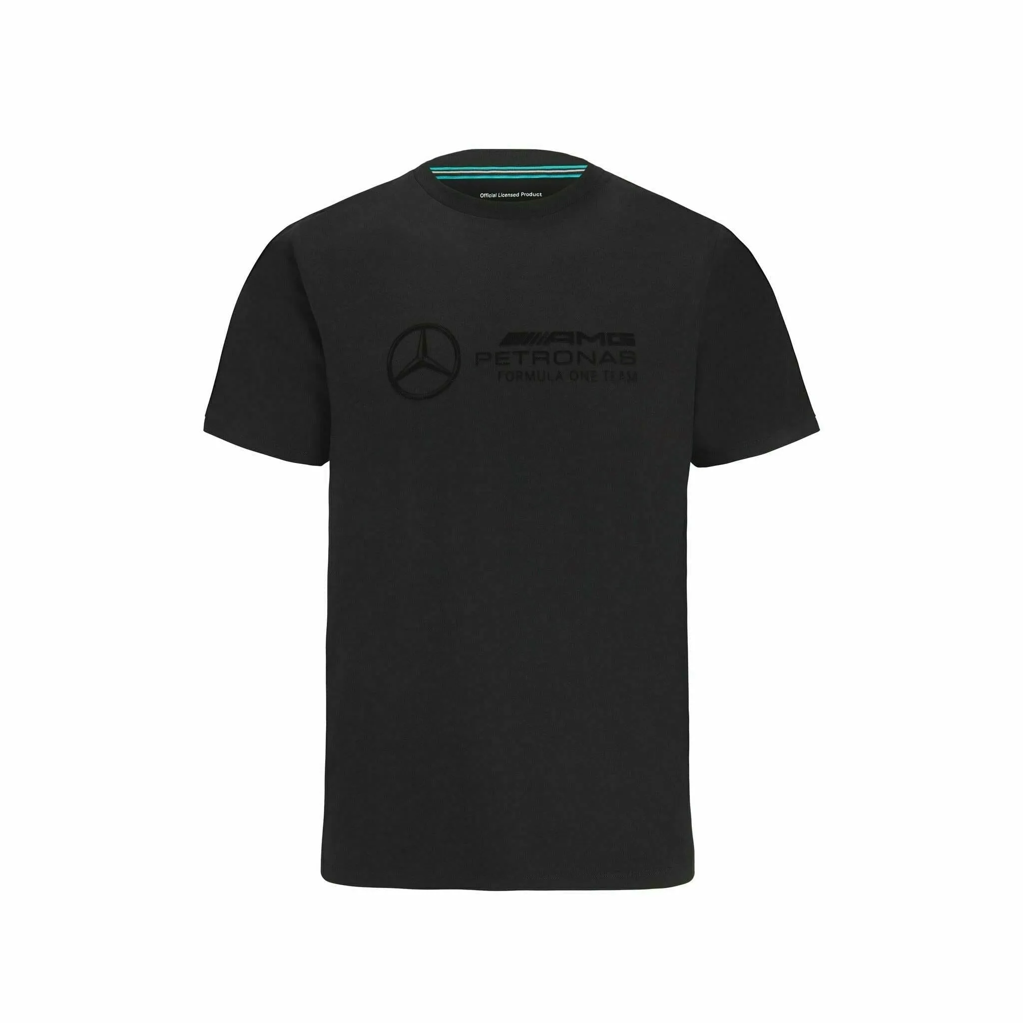 Mercedes Benz AMG Petronas F1 Unisex Stealth Large Logo T-Shirt -Black