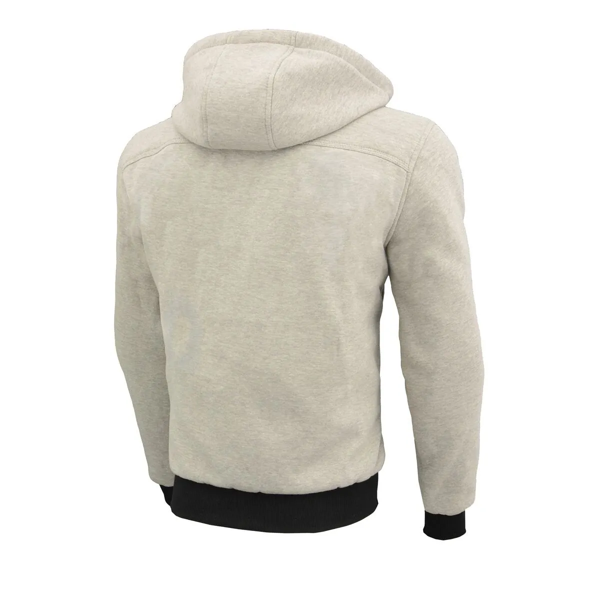 Milwaukee Leather MPM1788 Men's Silver CE Approved Armored Riding Hoodie Sweater with Aramid by DuPont Fibers