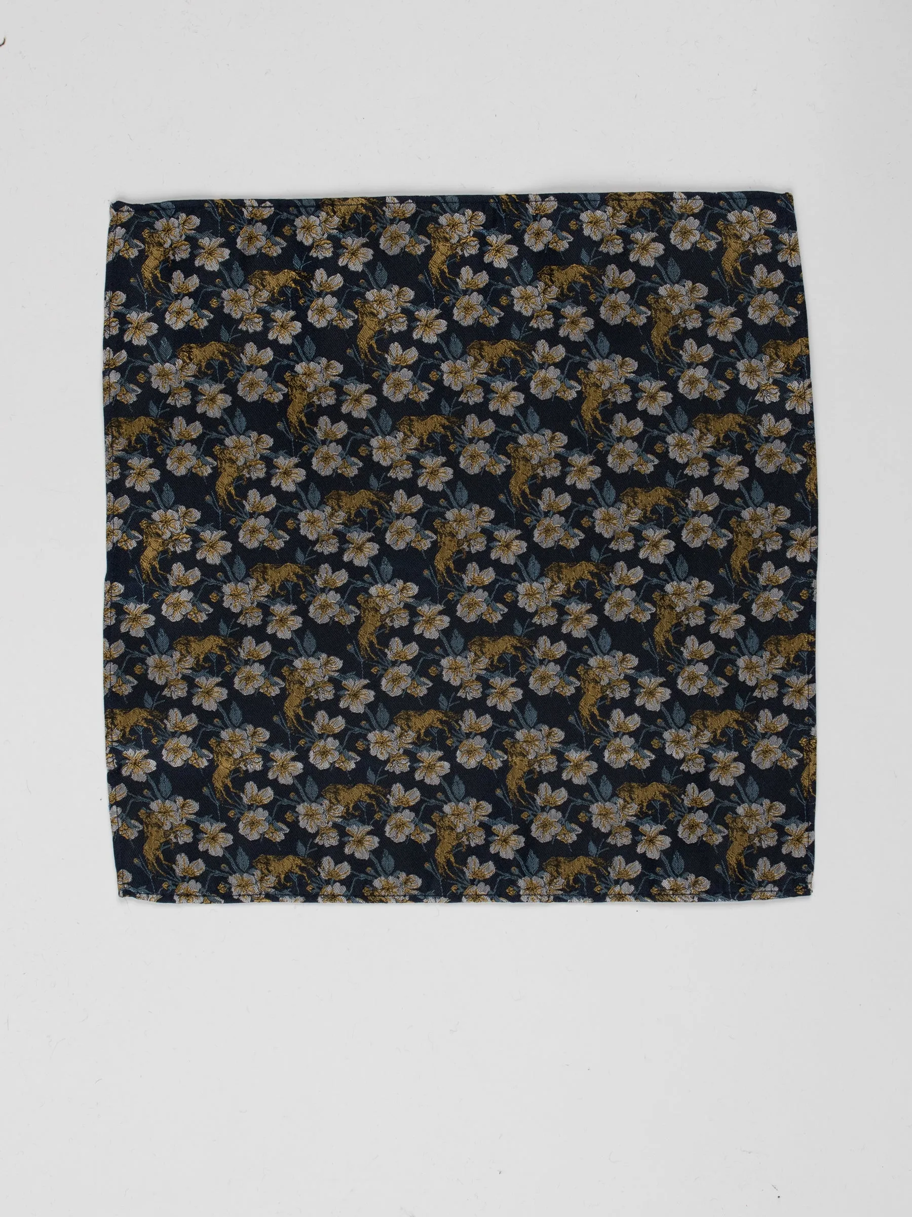 Navy/Yellow Horse Floral Hank