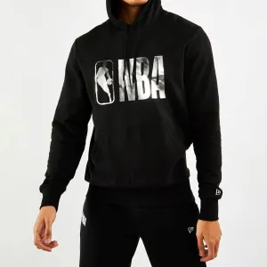 New Era Mens NBA Silver Logo Hoodie