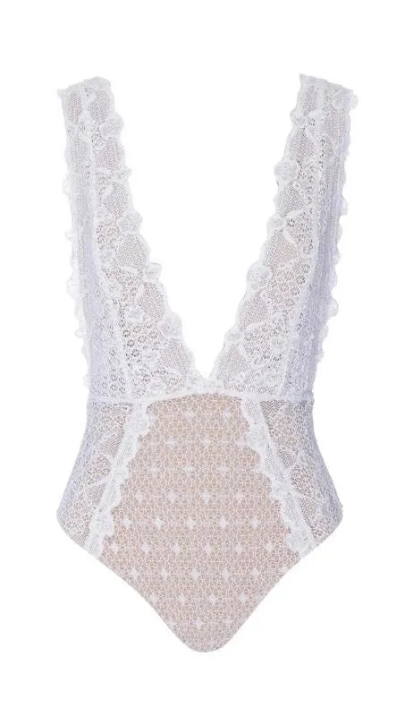 Nightcap Net Mesh Plunge One Piece Dove