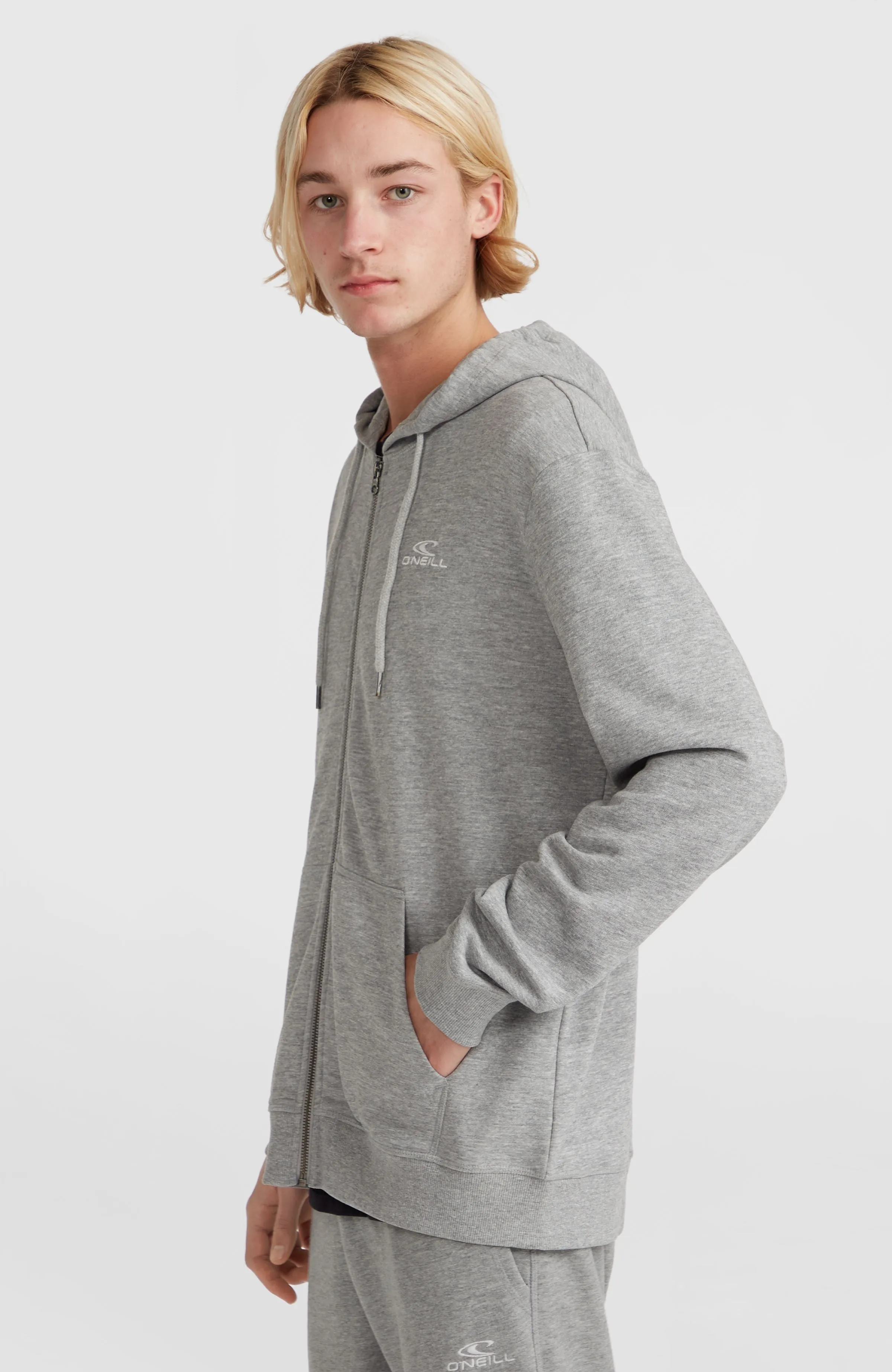 O'Neill Small Logo Full-Zip Hoodie | Silver Melee