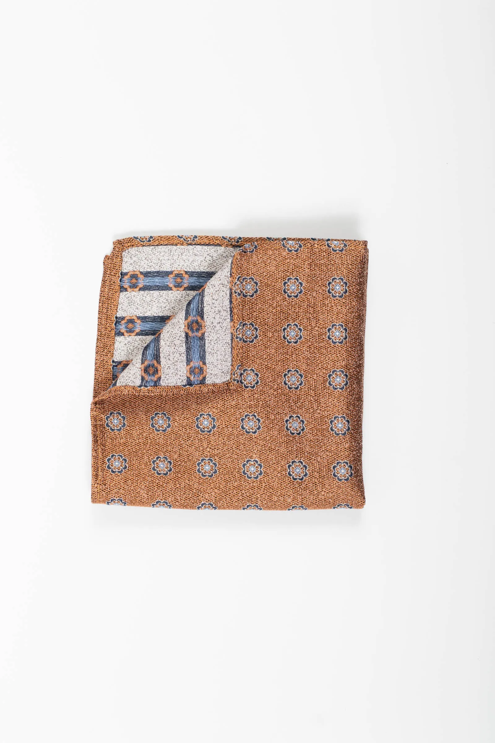 Orange Medallion Pocket Square