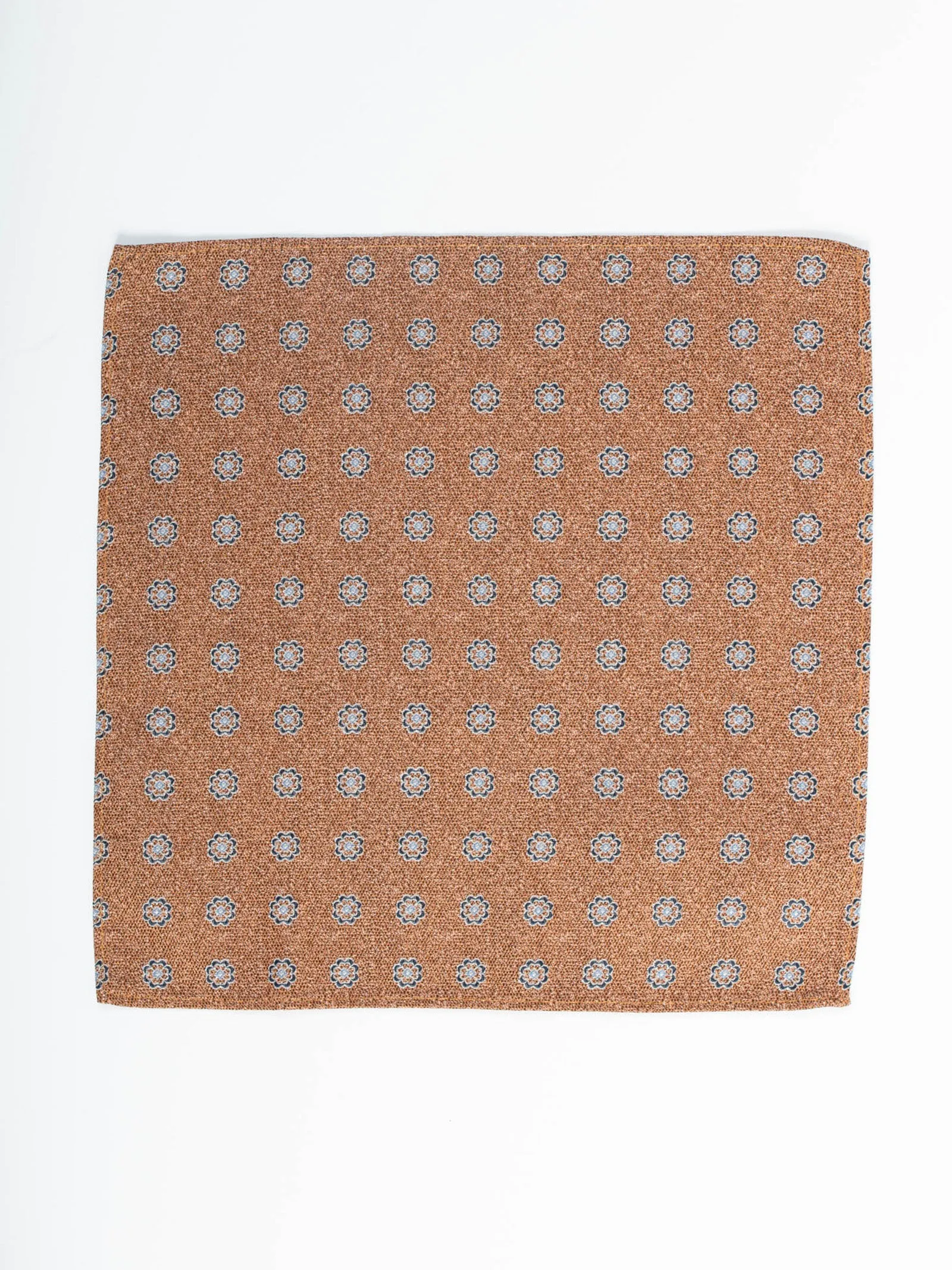 Orange Medallion Pocket Square