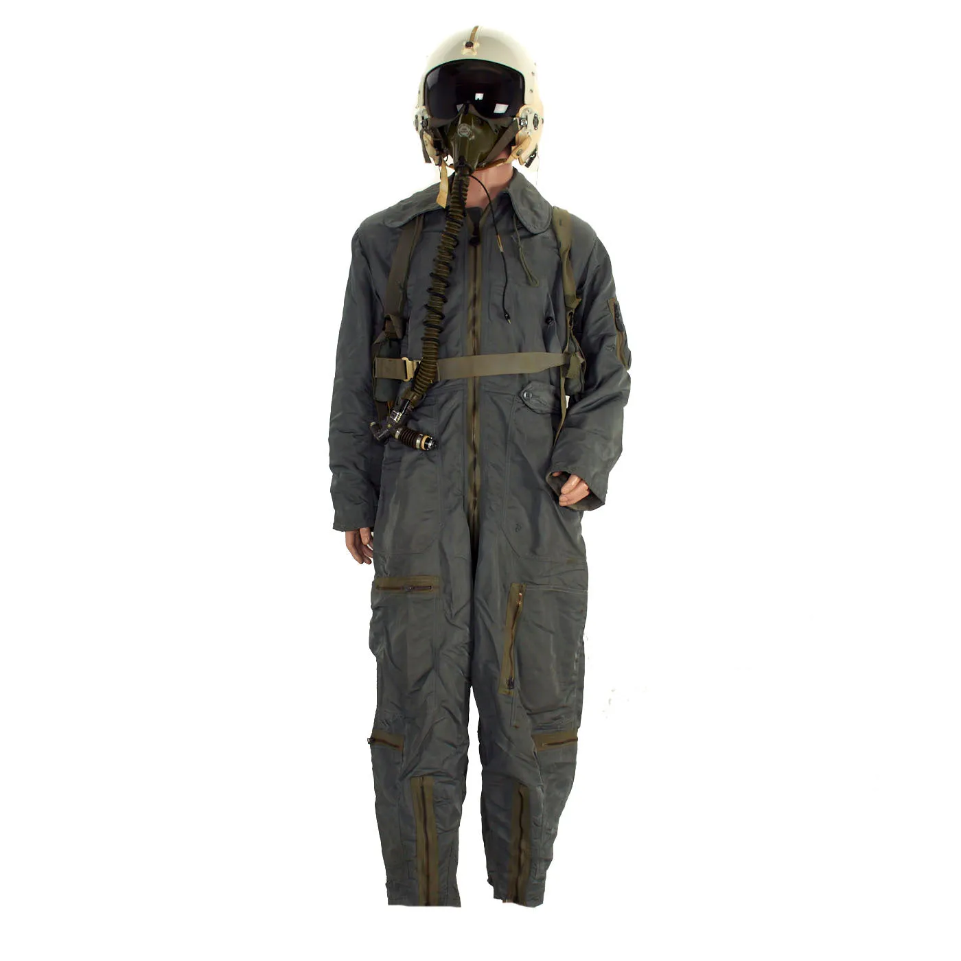 Original U.S. Korean War / Vietnam War Named Pilot’s Uniform Grouping Featuring Flight Suit and HBU-2A/P Flight Helmet - Lt. Col. William Evans