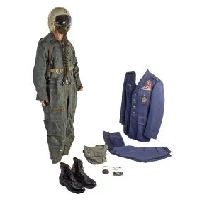 Original U.S. Korean War / Vietnam War Named Pilot’s Uniform Grouping Featuring Flight Suit and HBU-2A/P Flight Helmet - Lt. Col. William Evans