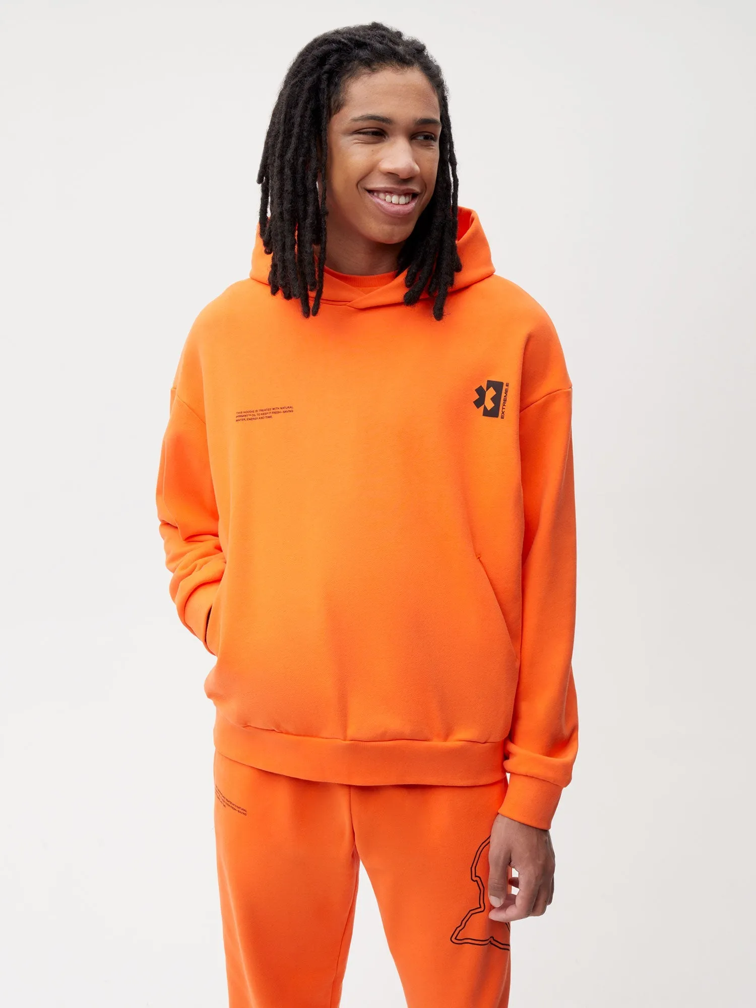 PANGAIA x Extreme-E Hoodie—persimmon orange