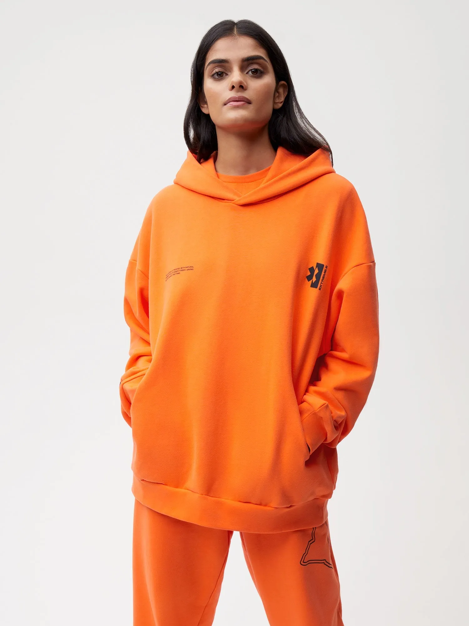 PANGAIA x Extreme-E Hoodie—persimmon orange