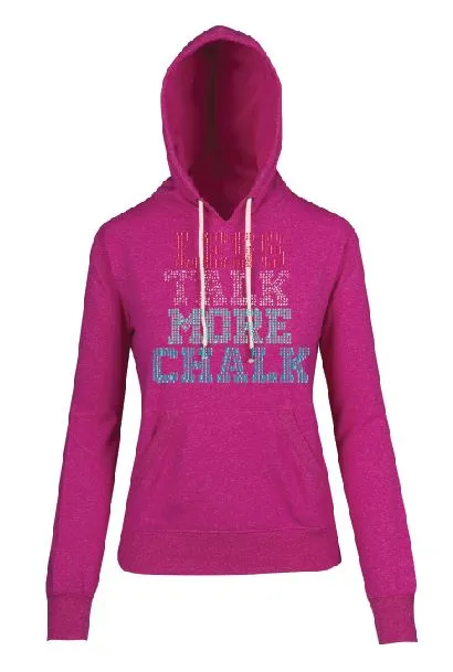 Personalised Sequin 'LESS TALK MORE CHALK' Hoodie