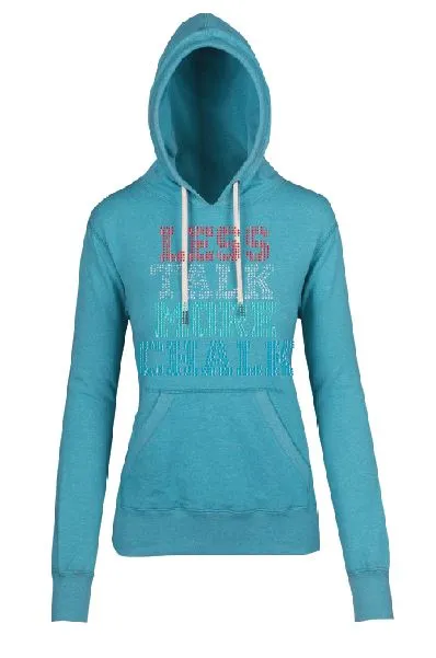 Personalised Sequin 'LESS TALK MORE CHALK' Hoodie