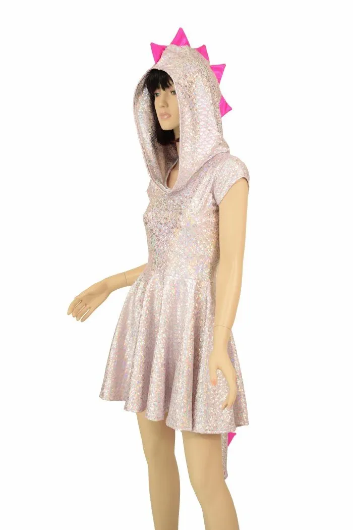 Pink Dragon Hoodie Skater Dress