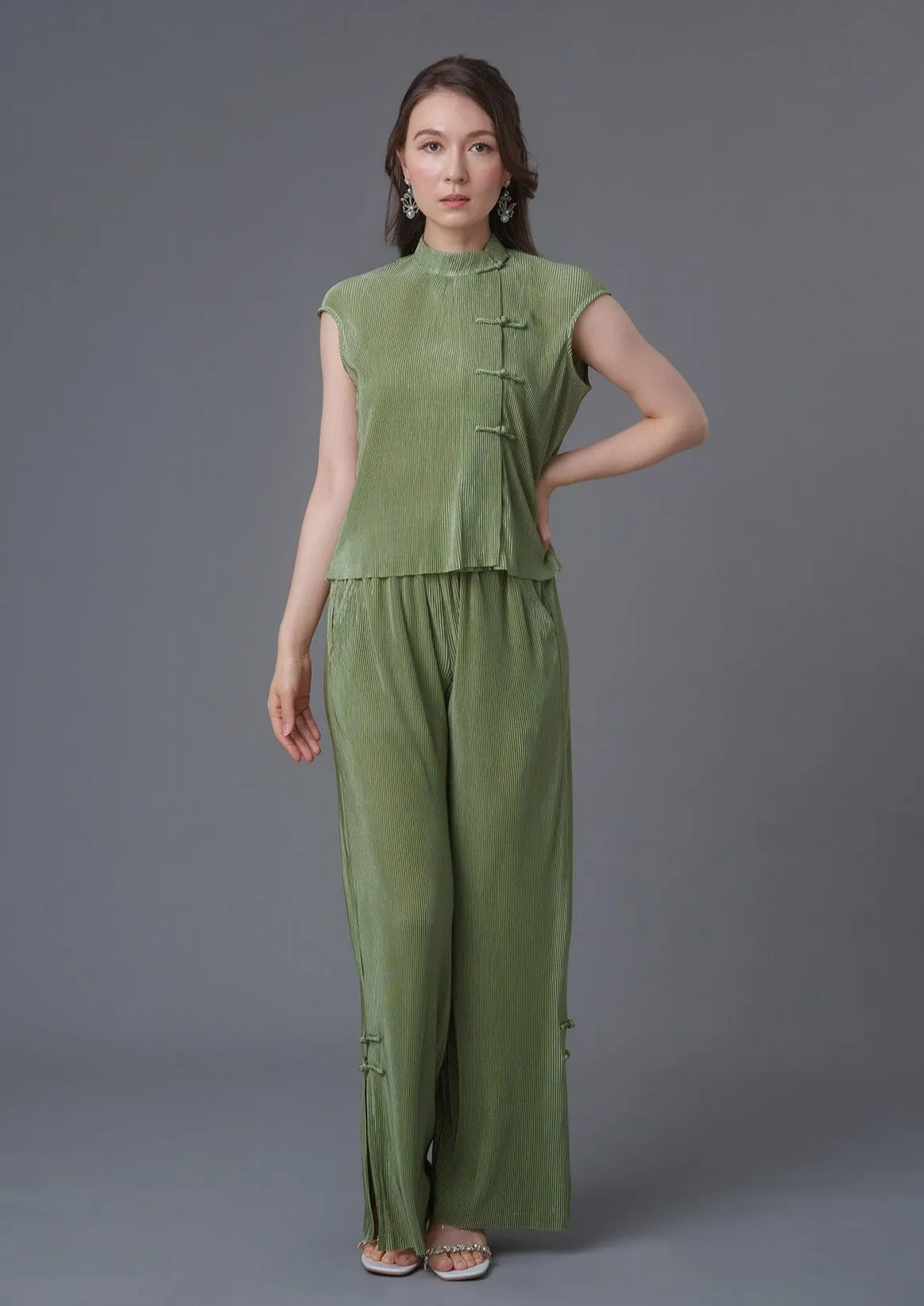 Pleated Pants (Green)