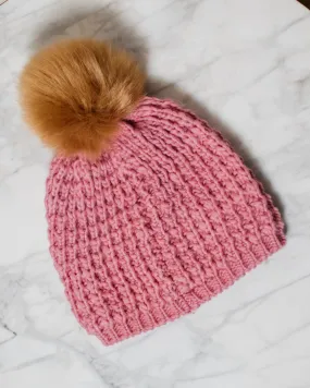 Pom Beanie | Pink Icing