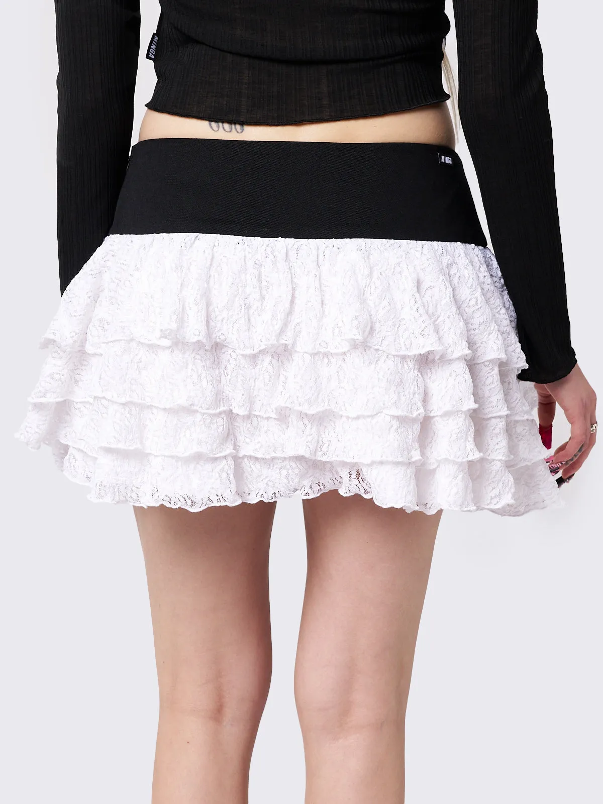 Presley Tutu Lace-Up Mini Skirt