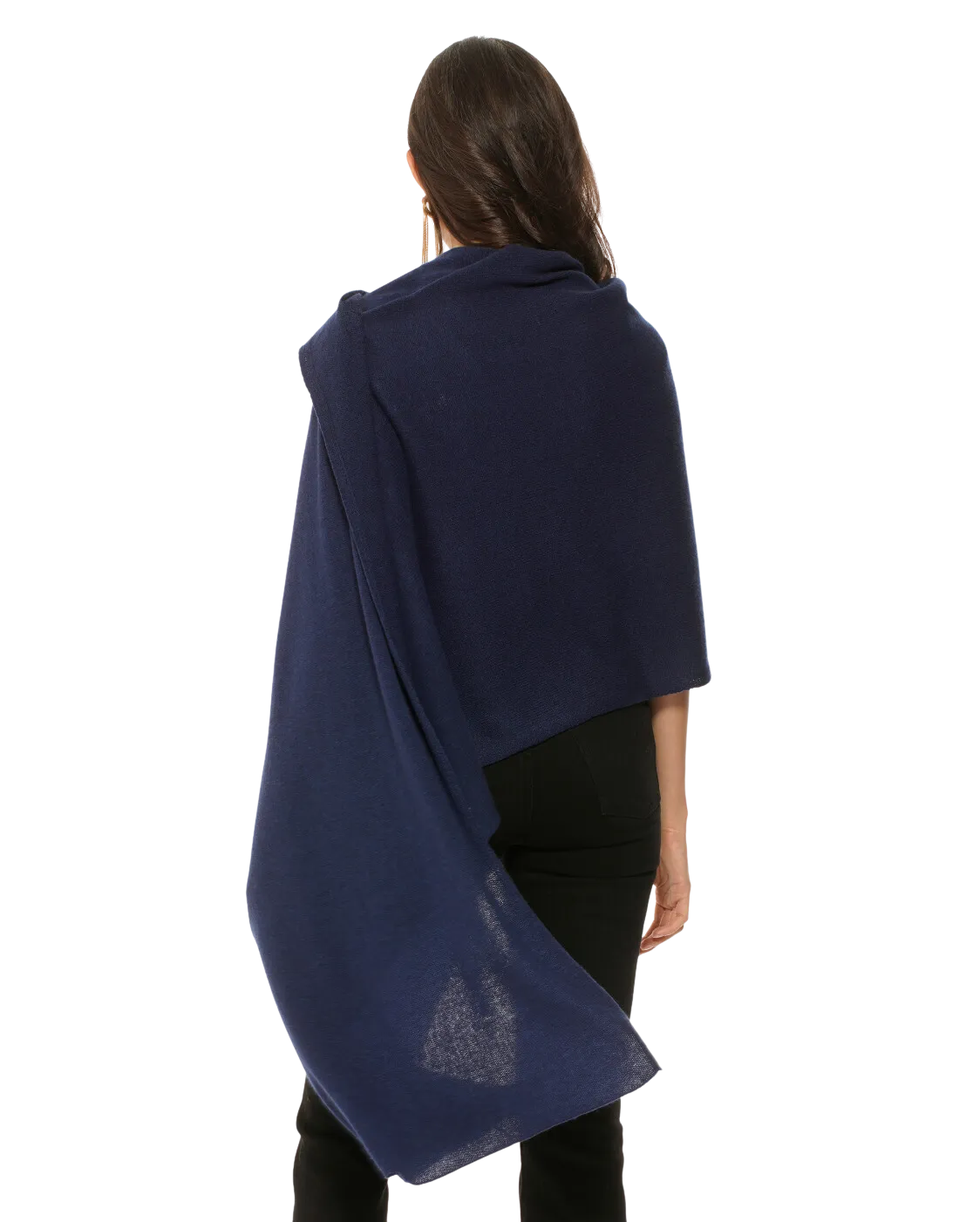 Pure Cashmere Maxi Wrap Blue