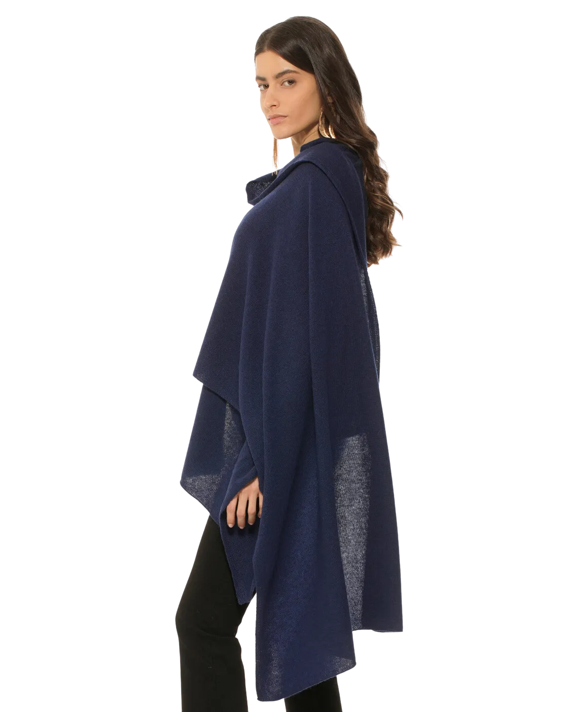 Pure Cashmere Maxi Wrap Blue