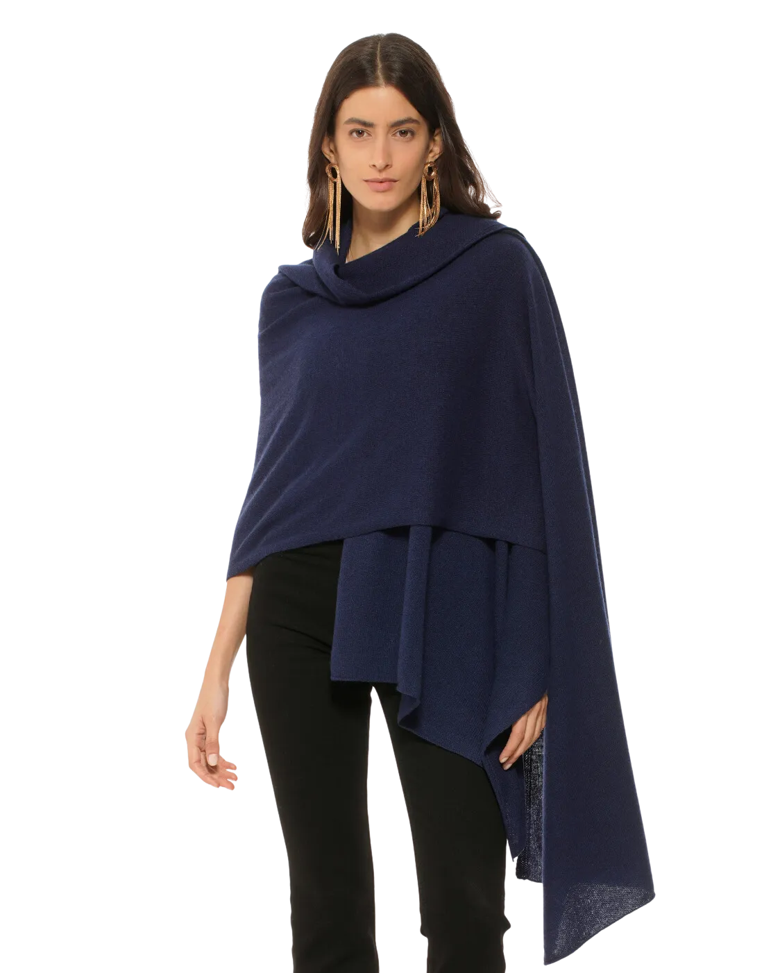 Pure Cashmere Maxi Wrap Blue