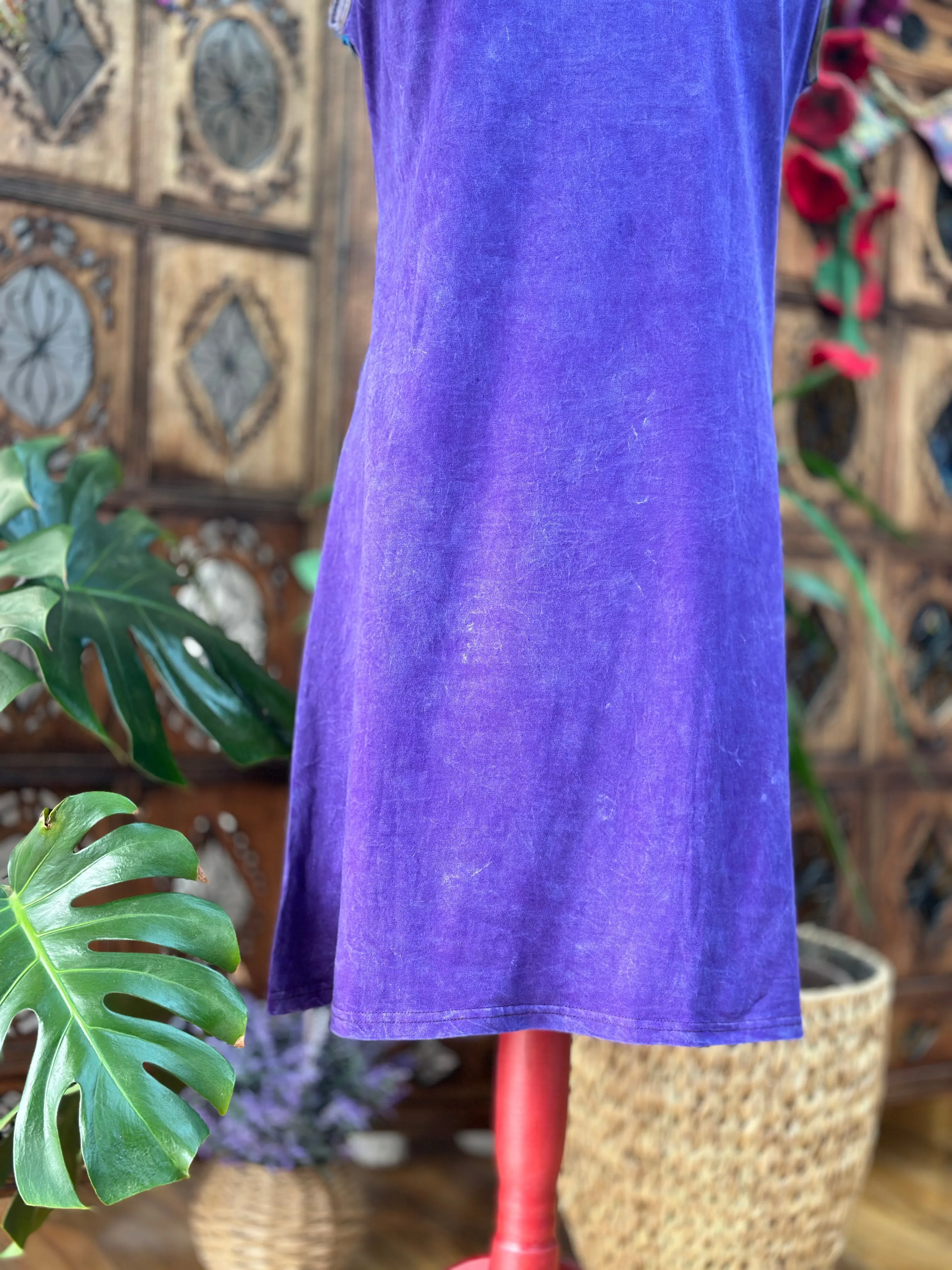 PURPLE WILD THING COTTON HIPPIE DRESS (OF 237) XL