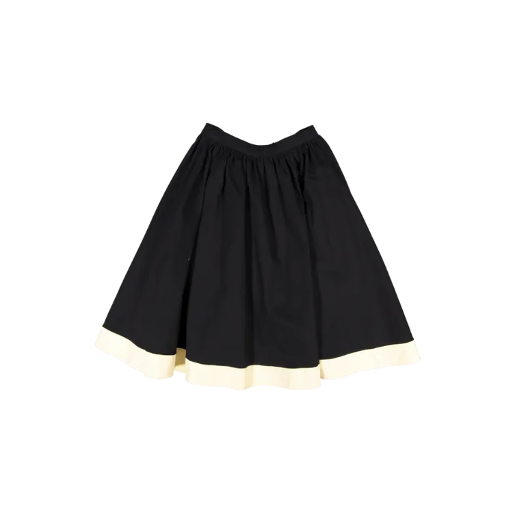 REORDER FINAL SALE IN FULL SWING SKIRT LL-BLACK/CREAM