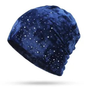 Rhinestone Soft Diamond Winter Slouchy Beanie