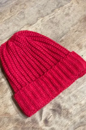 Ribbed Beanie - Wine Red