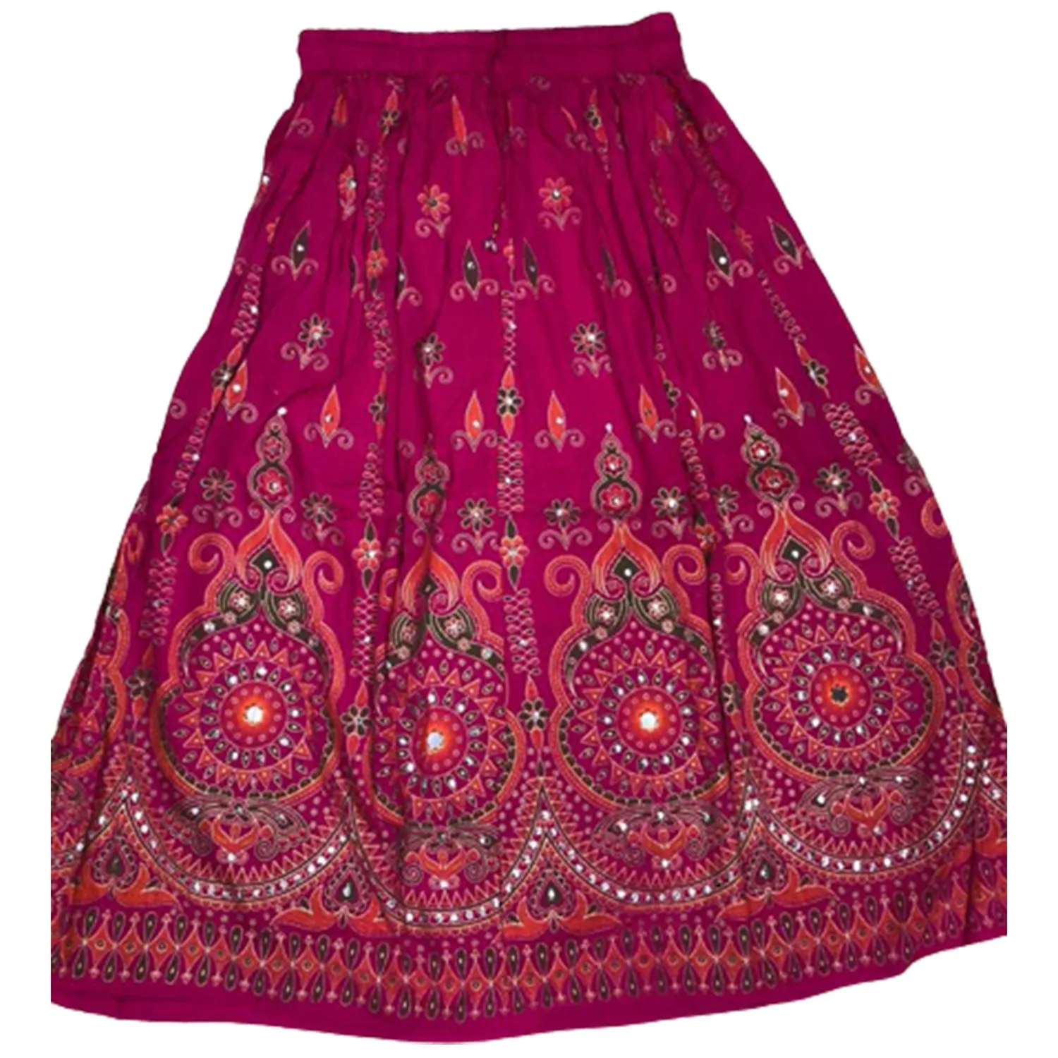 Sequin Skirt Long Aztec Pattern