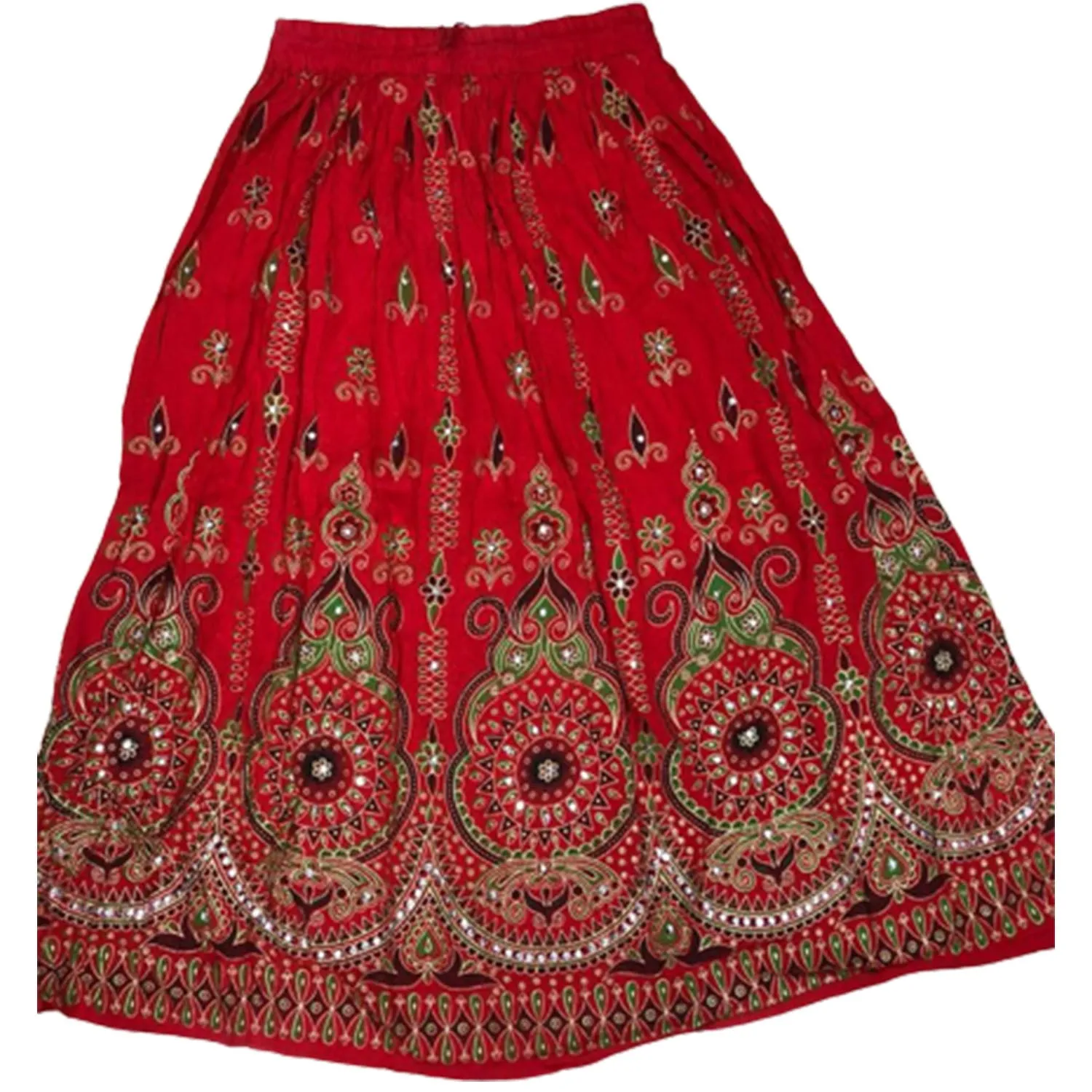 Sequin Skirt Long Aztec Pattern