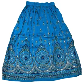 Sequin Skirt Long Aztec Pattern