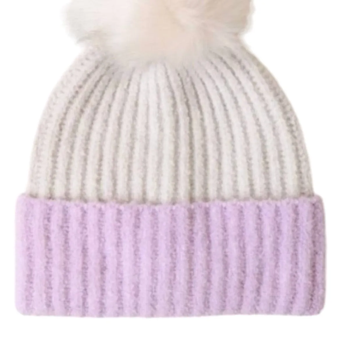 Snow Bunny Beanie - Fawn / Lilac by Mersea