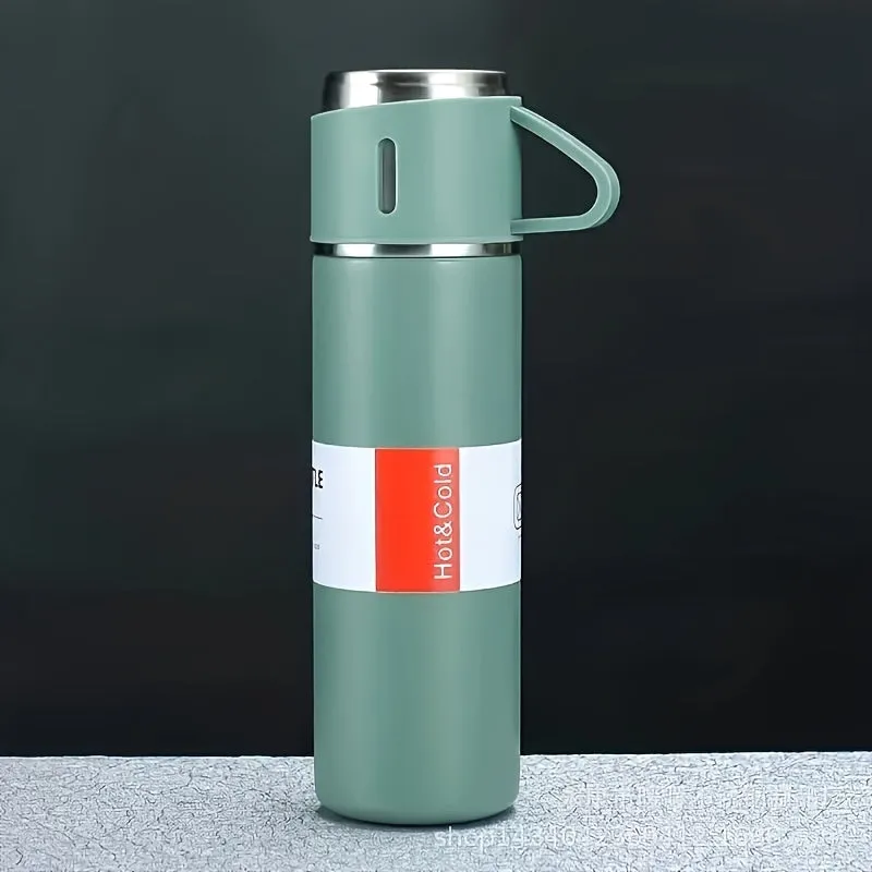 Stainless Steel Insulated Flask - Leakproof, BPA-Free, Perfect for Hot & Cold Beverages, Ideal for Car, Home, Office, and Travel