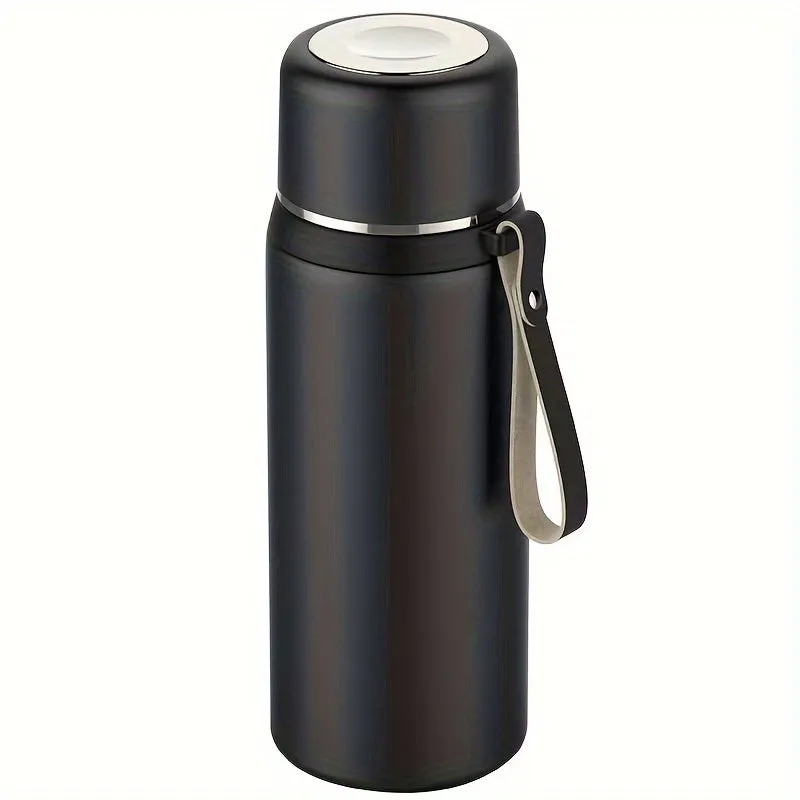 Stainless Steel Insulated Water Bottle with Tea Infuser - Large Capacity, Dual Lids for Men & Women, Portable & Spill-Proof, Perfect for Outdoor Activities & Gifts