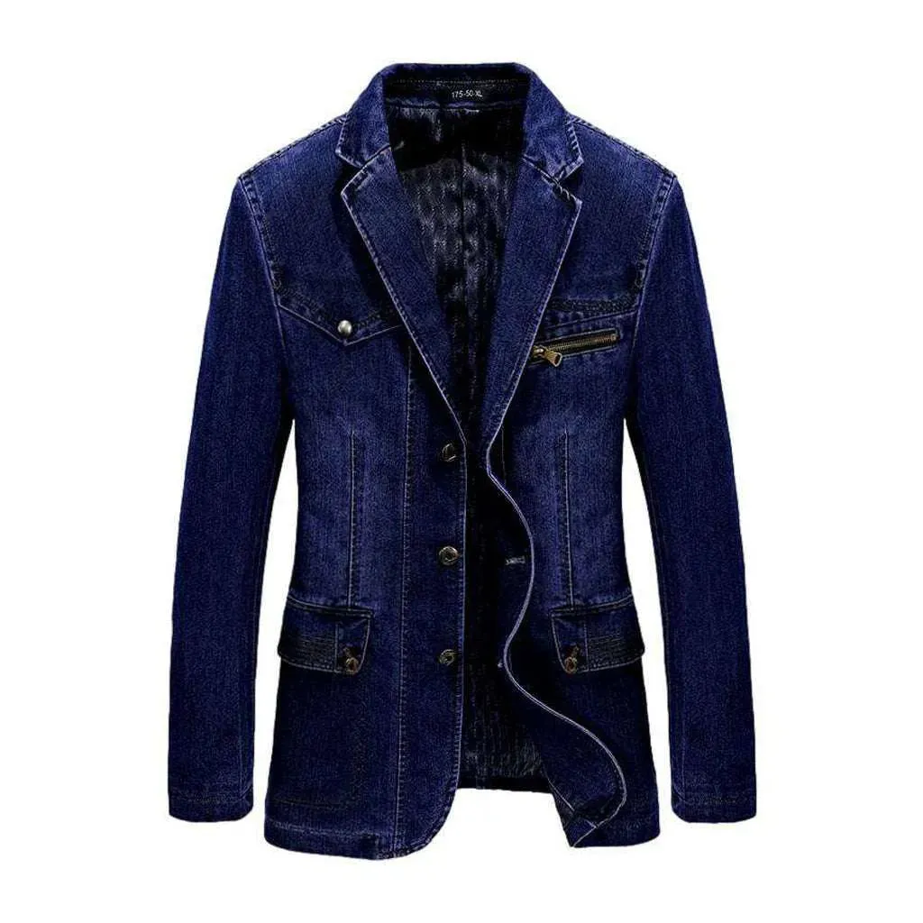 Stylish men's denim blazer