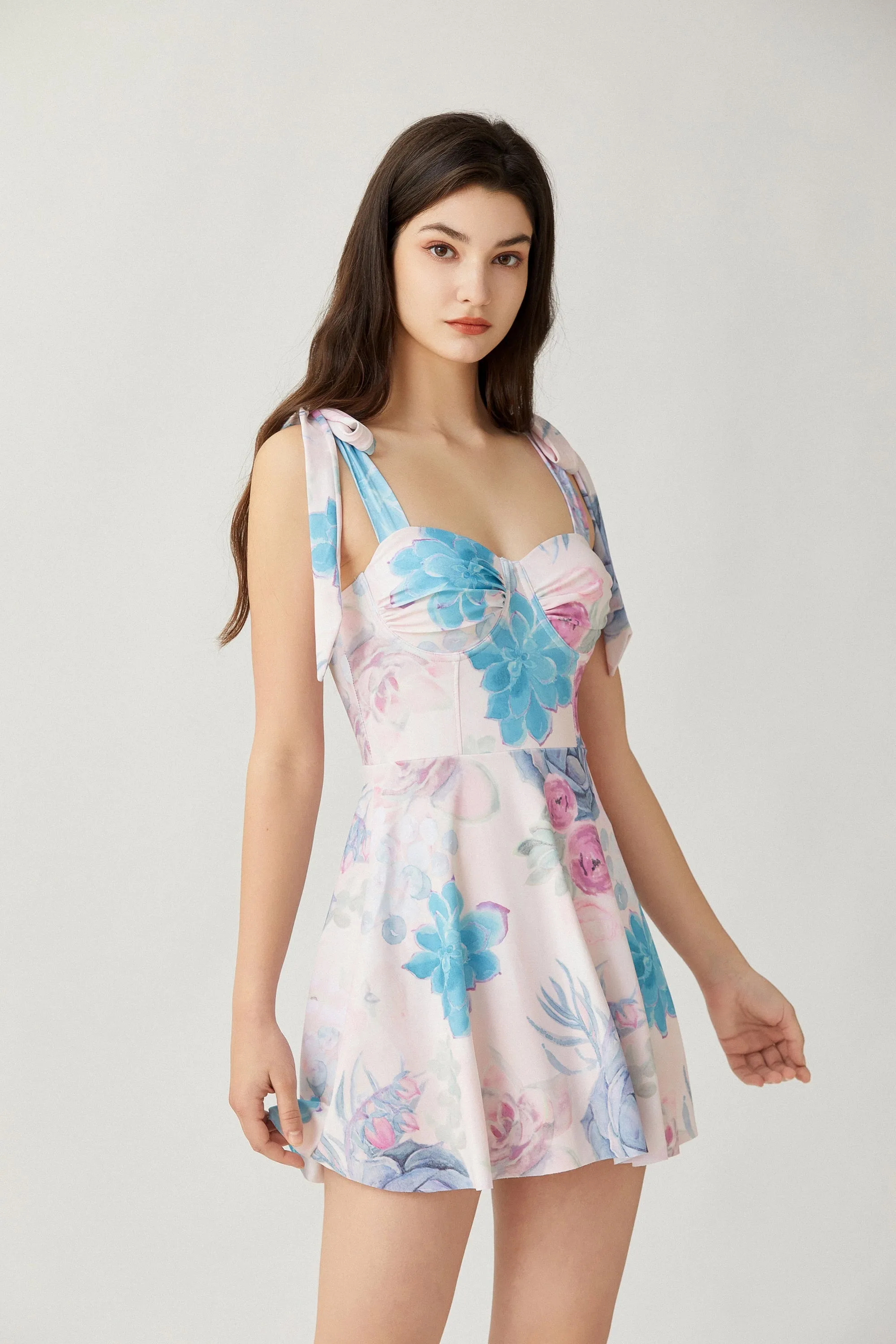 Sylphide | Odile Pink Floral One-Piece Swimsuit