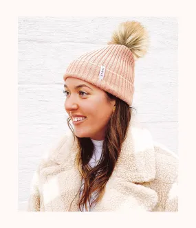 The It-Girl Pom Beanie - GWP: Dusty Pink