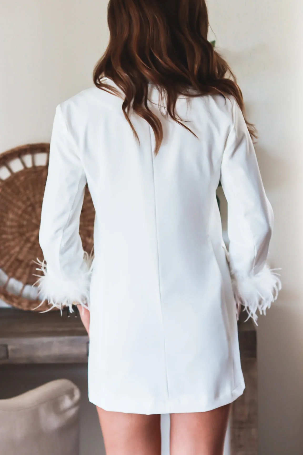 The Rachel Feather Blazer-White