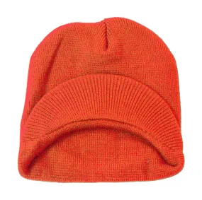 TopHeadwear Cuffless Jeep Visor Winter Beanie - Orange