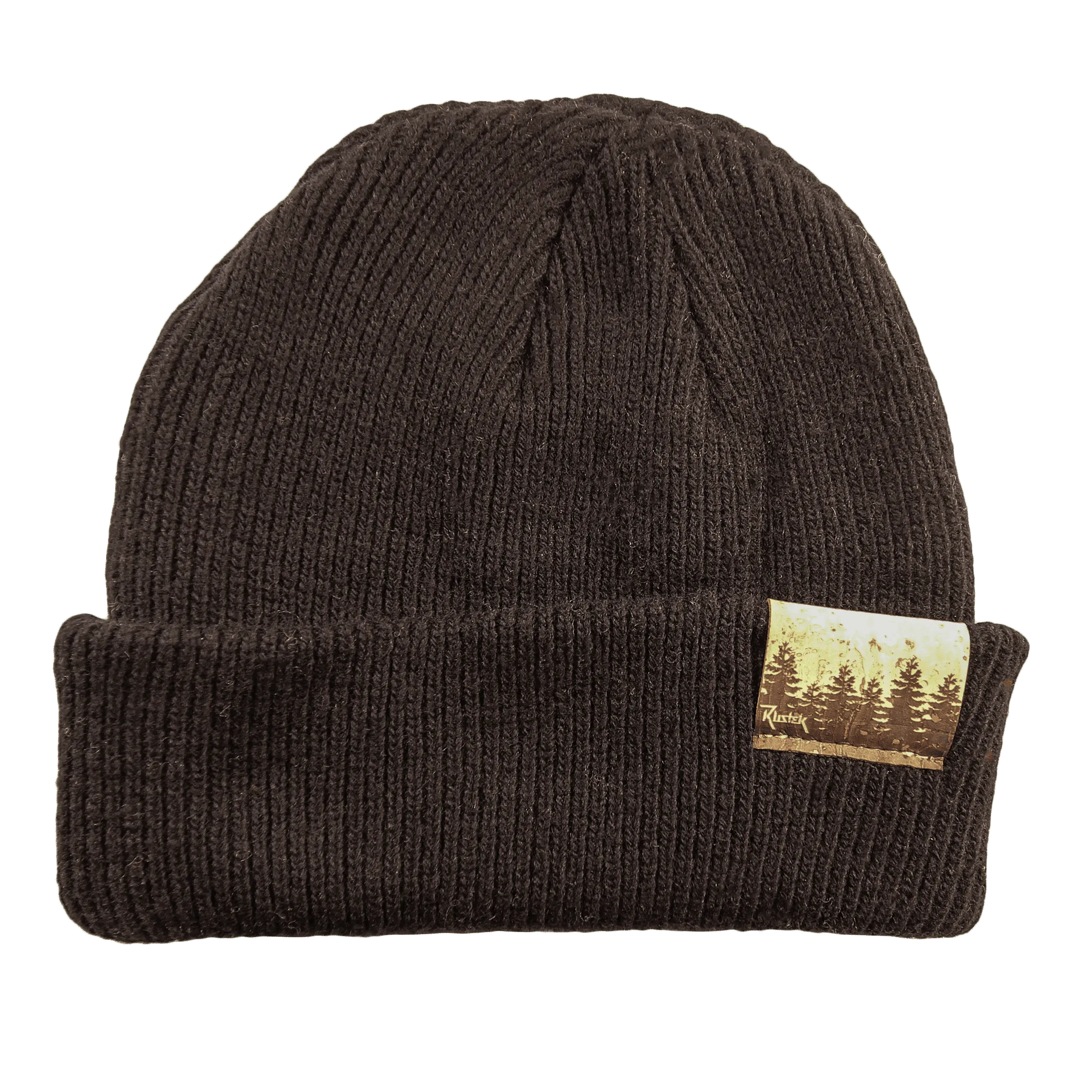 Treeline 100% Merino Wool   Cork Beanie | Black