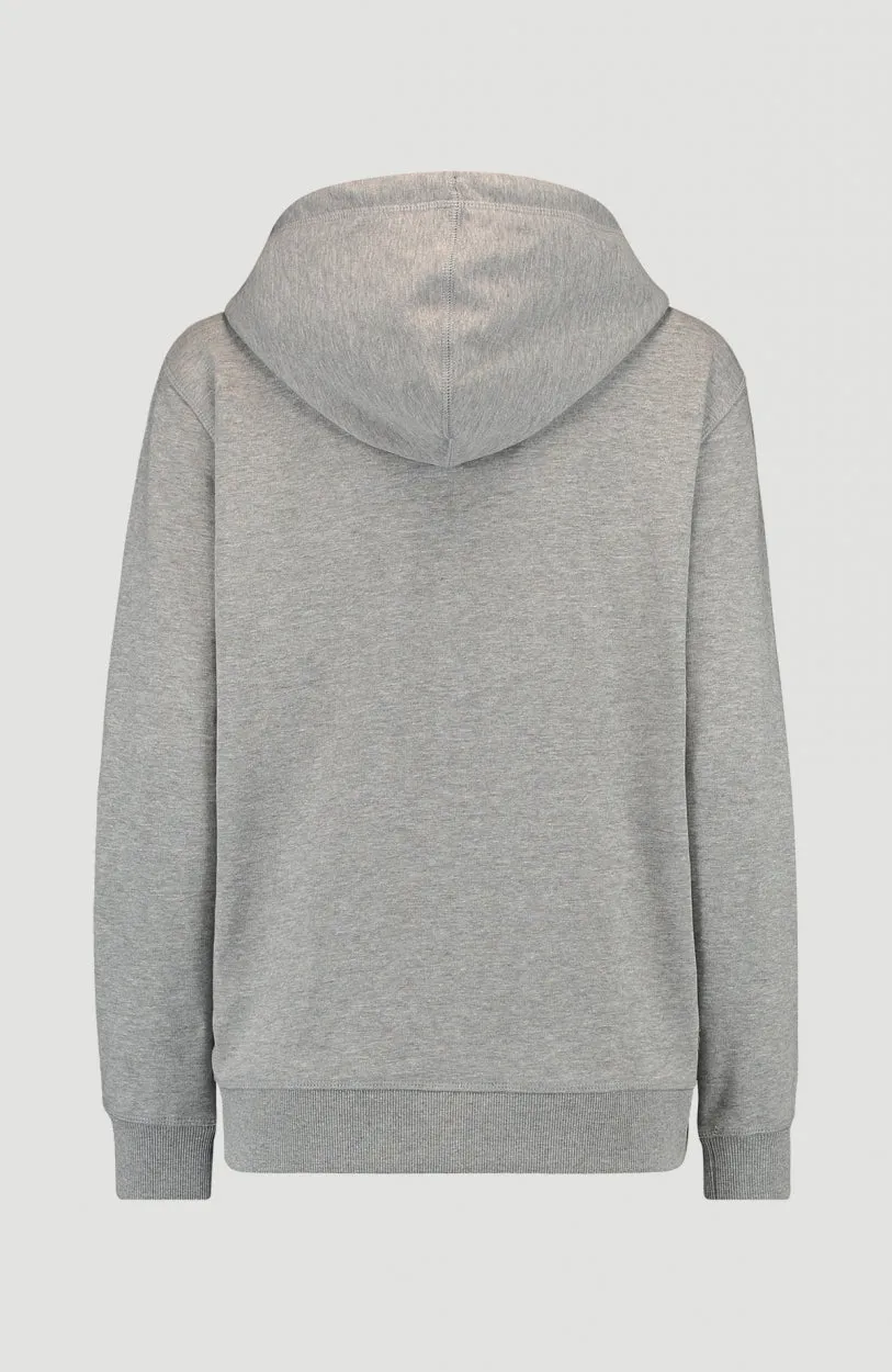 Triple Stack Full Zip Hoodie | Silver Melee -A